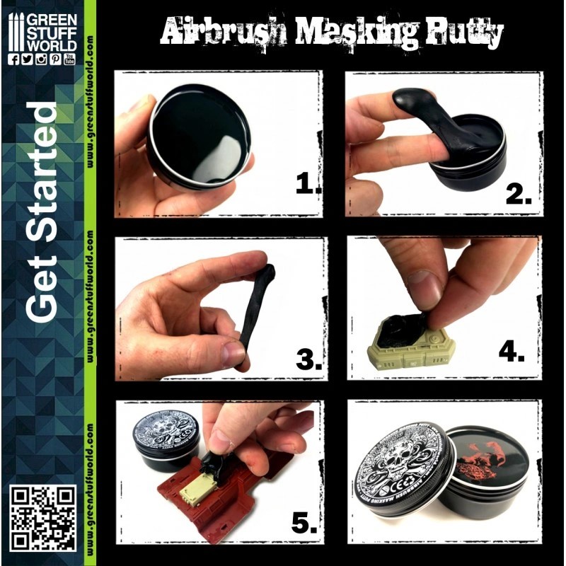 GREEN STUFF WORLD 1908 Airbrush Masking Putty MASKELEME HAMURU 60gr