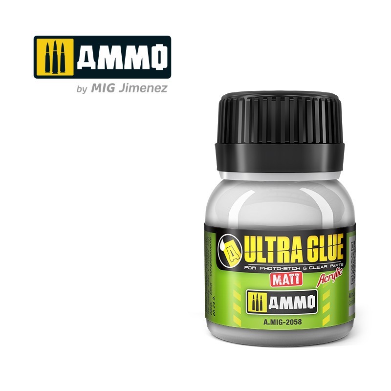 AMMO MIG 2058 Ultra Glue Matt ASİT İNDİRME VE ŞEFFAF PARÇA YAPIŞTIRICISI TUTKAL