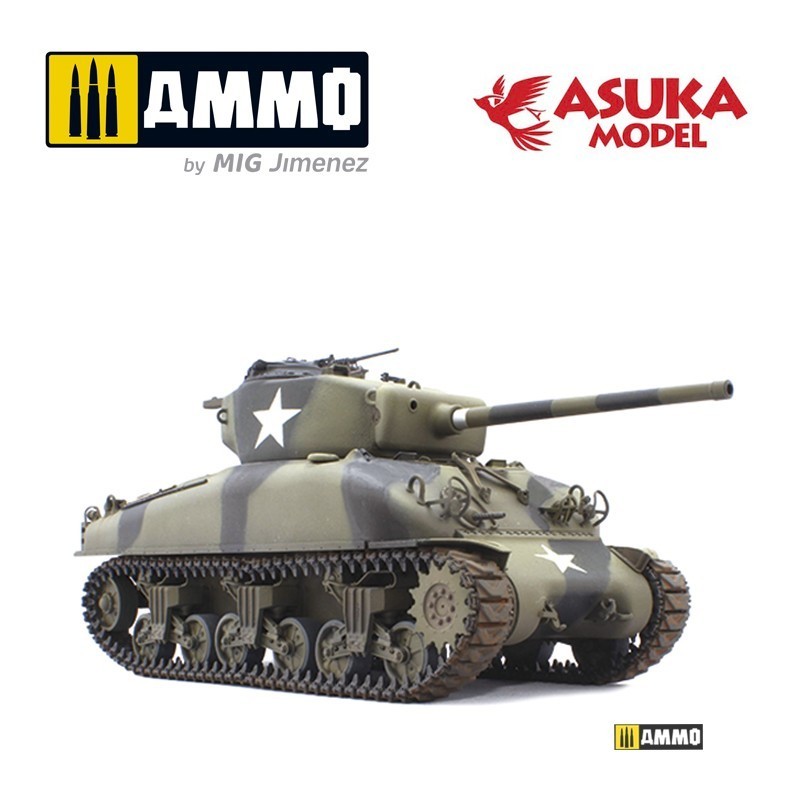 ASUKA MODEL 35047 1/35 M4A1 76mm Sherman TANK MAKETİ