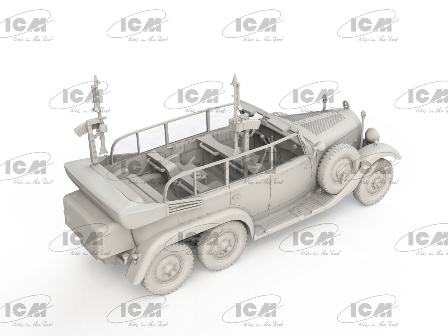 ICM 72473 1/72 Type G4 Partisanenwagen with MG 34, WWII German vehicle ASKERİ ARAÇ MAKETİ