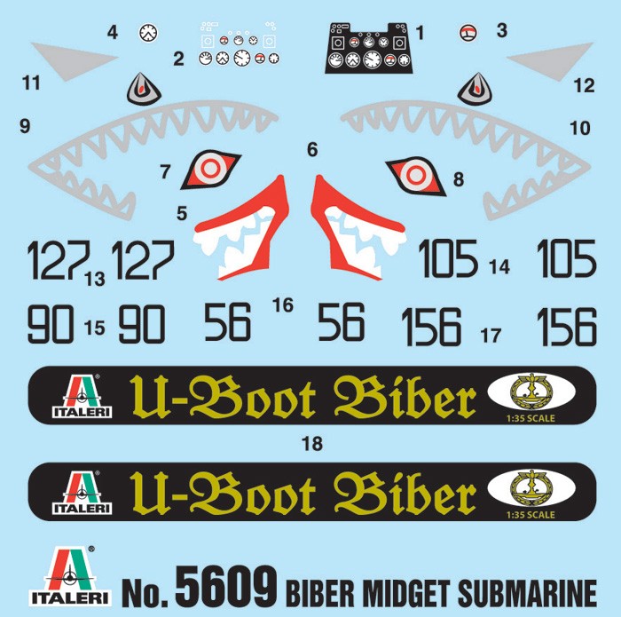 ITALERI 5609 1/35 Biber Midget Submarine DENİZLATI MAKETİ
