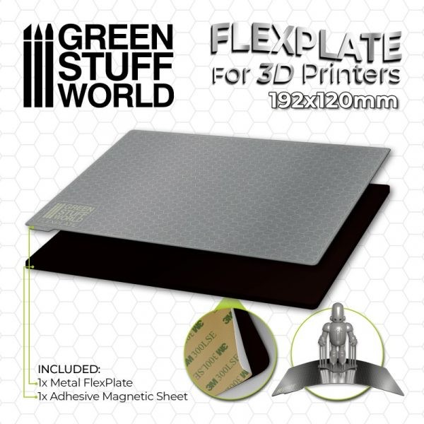 GREEN STUFF WORLD 3086 FLEXPLATES FOR 3D PRINTERS – 192X120MM