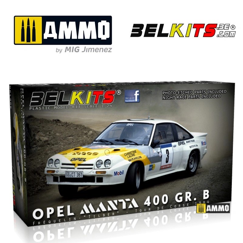 BELKITS 008 1/24 OPEL MANTA 400 CORSE 1984 YARIŞ ARABASI MAKETİ