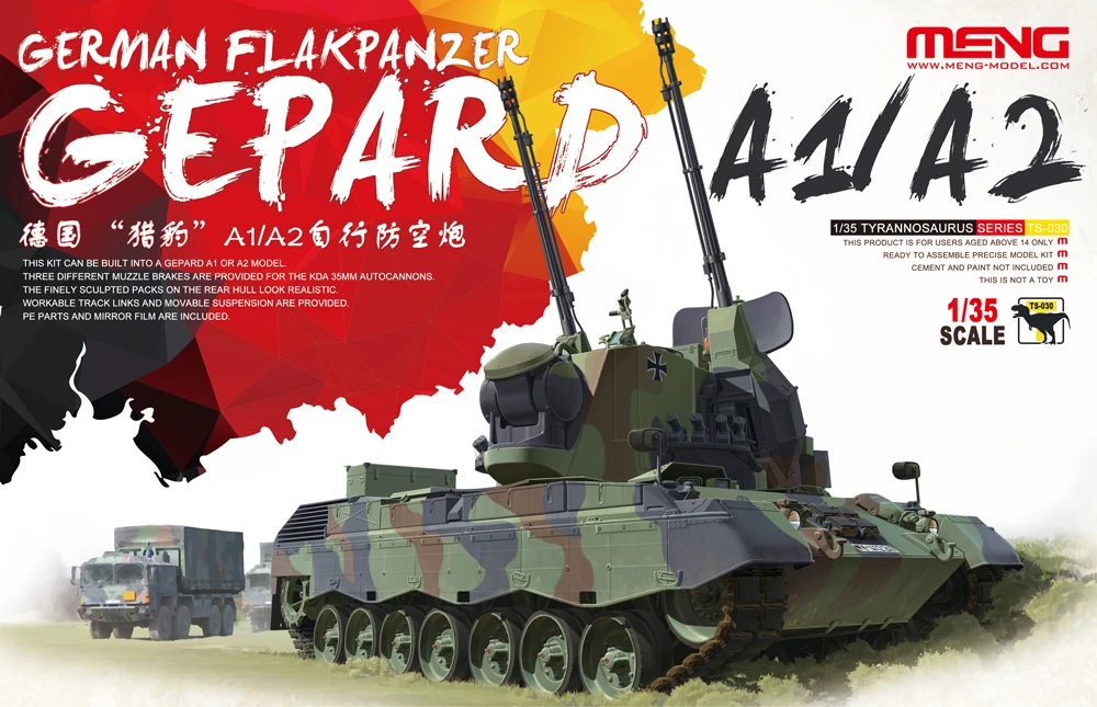 MENG TS-030 1/35 GERMAN FLAKPANZER GEPARD A1/A2 ALMAN TANK MAKETİ
