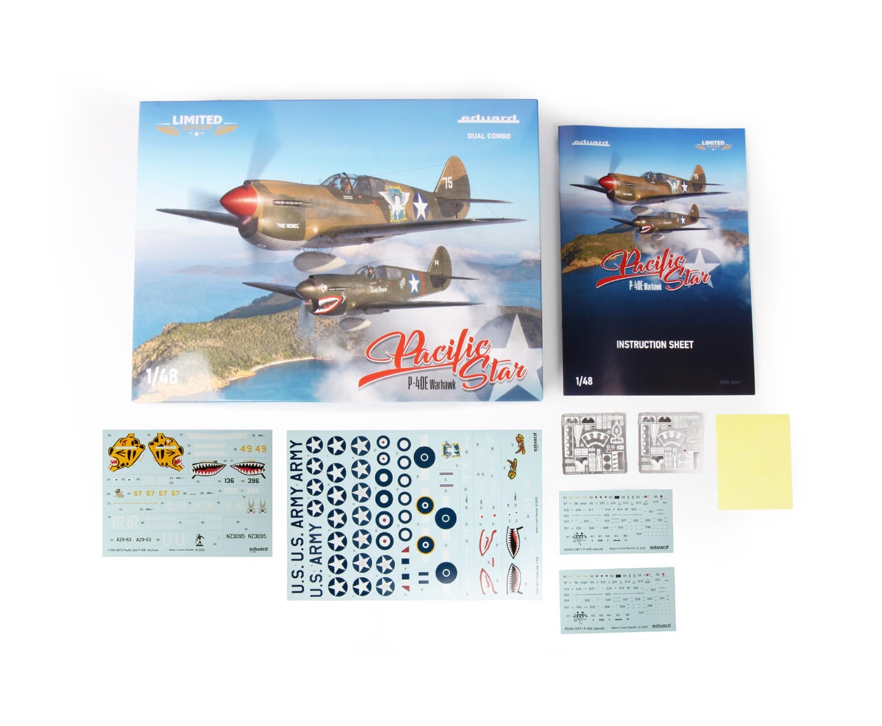 EDUARD 11185 1/48 PACIFIC STAR P-40E Warhawk DUAL COMBO SAVAŞ UÇAĞI MAKETİ