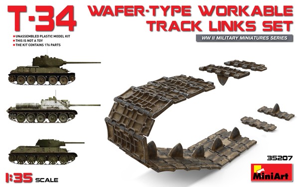 MINIART 35207 1/35 T-34 WAFER TYPE TRACK LINKS SET TANK PALETİ SETİ MAKETİ