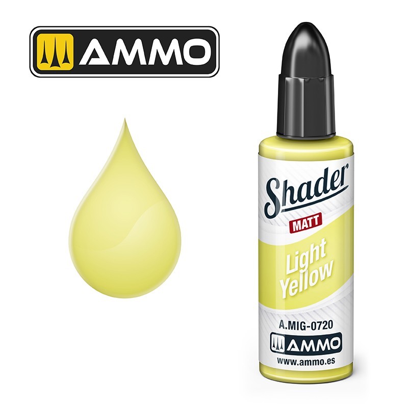 AMMO MIG 0720 MATT SHADER Light Yellow GÖLGELEME EFEKT BOYASI