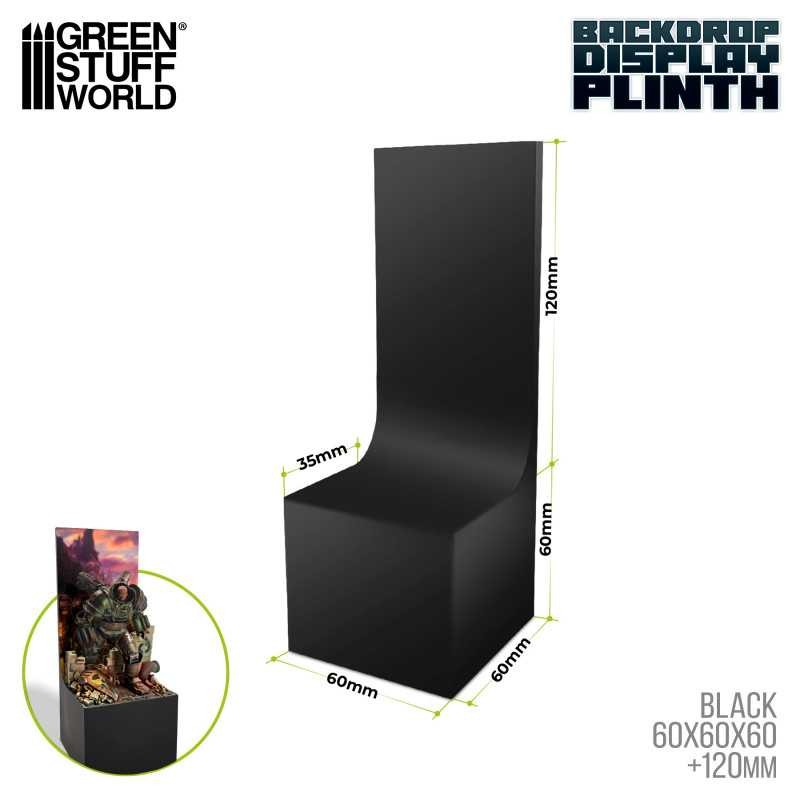 GREEN STUFF WORLD 3473 Backdrop Display Plinth 6x6x6cm Black - Siyah Büst Altlığı