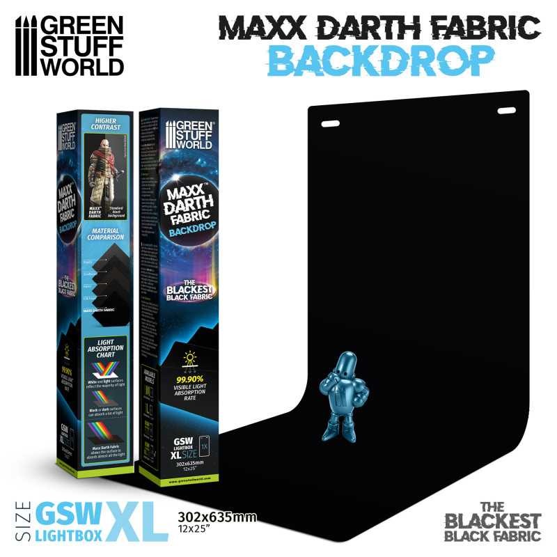 GREEN STUFF WORLD 11826 Maxx Darth backdrop - Lightbox XL - Ultra Mat Siyah Fotoğraf Fonu