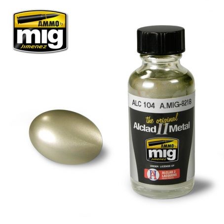 Ammo Mig ALCLAD II Süper Metalik Maket Boyası - 8218 PALE BURNT METAL ALC104