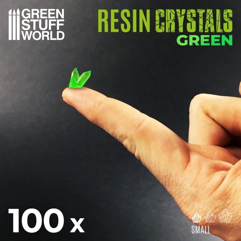 GREEN STUFF WORLD 1283 GREEN Resin Crystals - Small -KÜÇÜK BOY REÇİNE YEŞİL KRİSTALLER