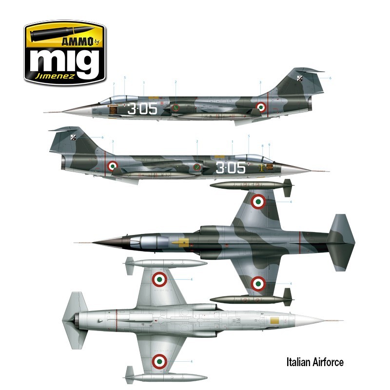 AMMO MIG 8504 1/48 F-104G STARFIGHTER (TURKEY, ITALY & CANADA) SAVAŞ UÇAĞI MAKETİ