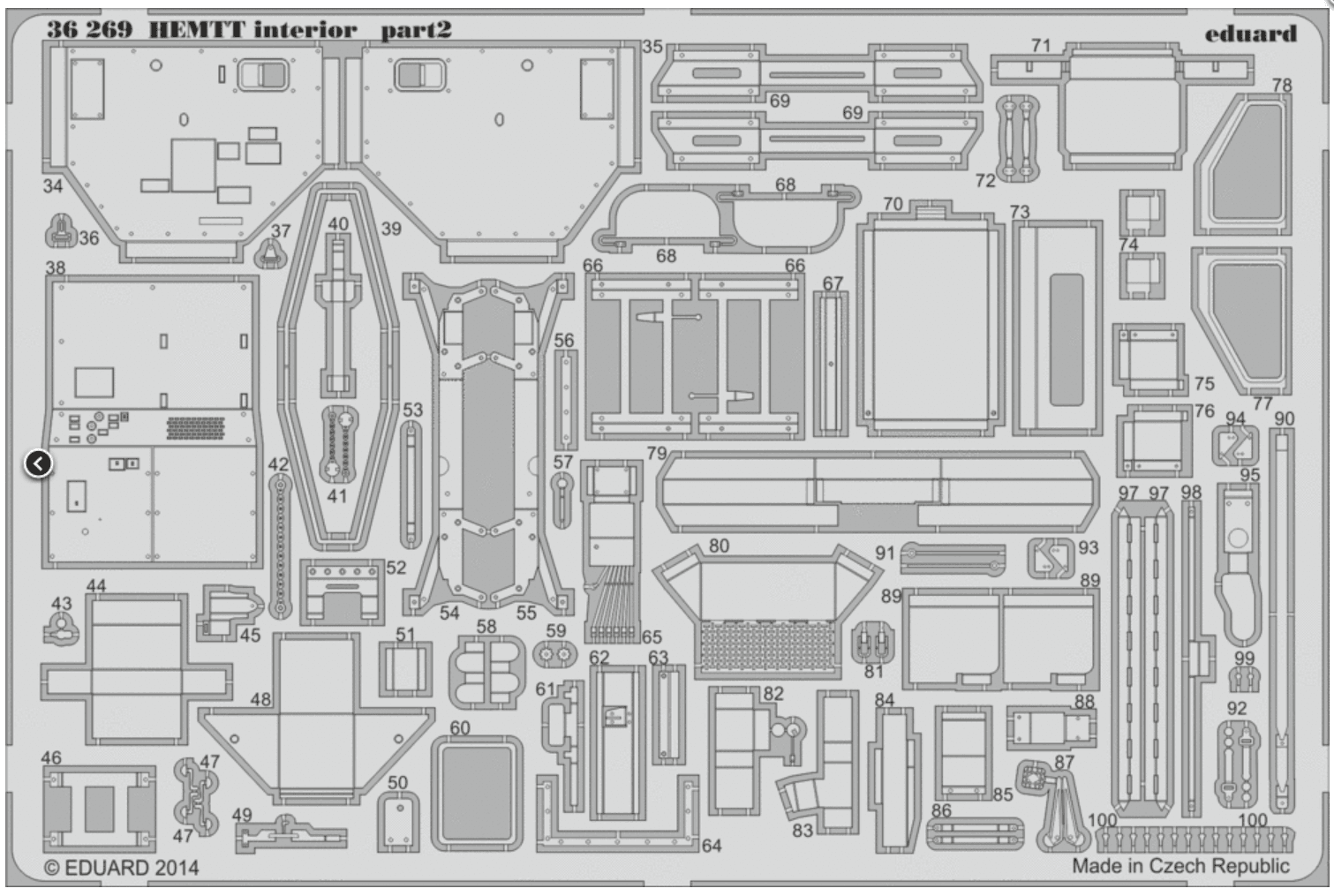 EDUARD 36269 1/35 HEMTT Interior - Colour DETAYLANDIRMA SETİ