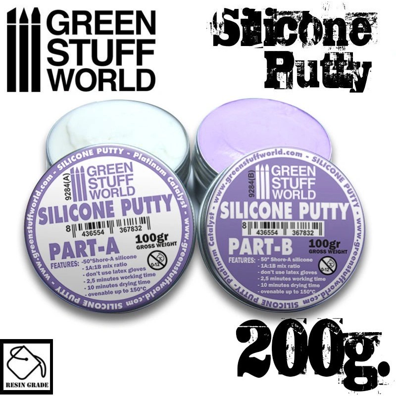 GREEN STUFF WORLD 9284 Violet Silicone Putty 200gr SİLİKON KALIP