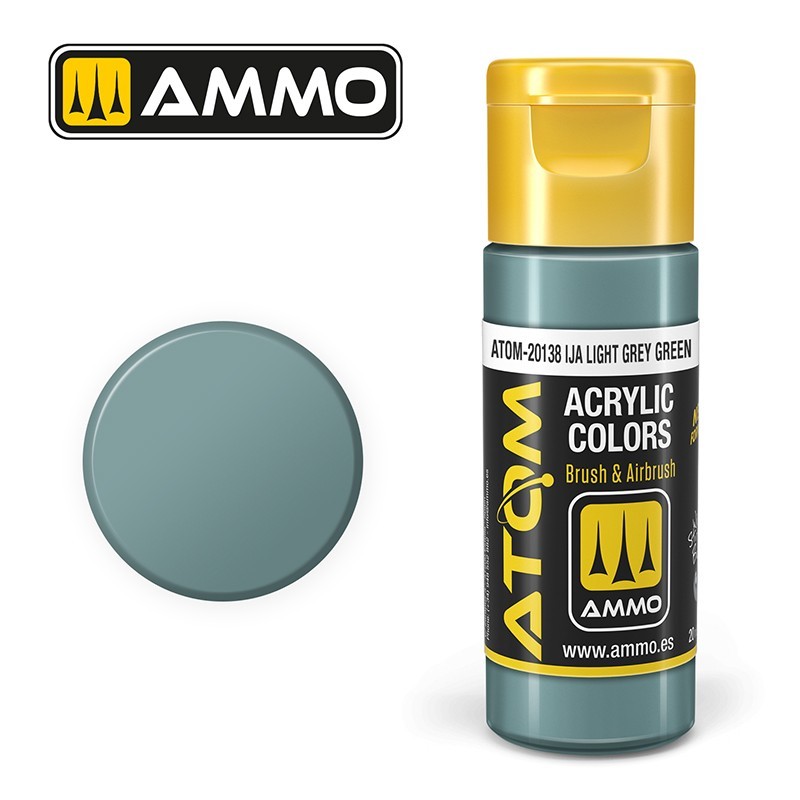 AMMO MIG ATOM 20138 IJA Light Grey Green JAPON İMPARATORLUK ORDUSU RENGİ FS 36622 GÜNEY DOĞU ASYA KAMUFLAJI  AKRİLİK MAKET BOYASI