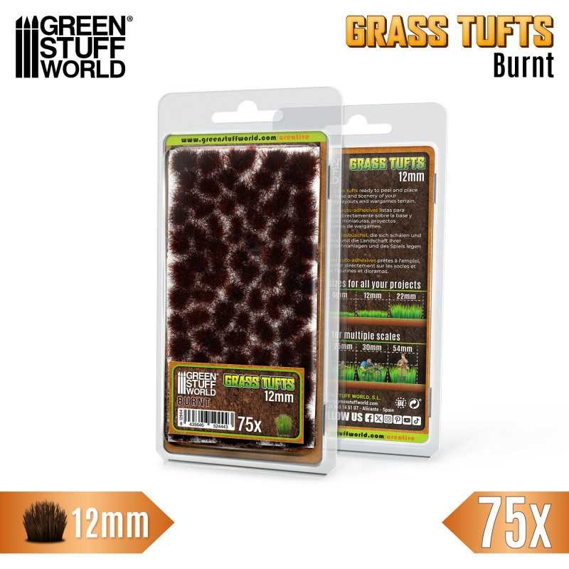 GREEN STUFF WORLD 12944 Grass TUFTS 12mm self-adhesive BURNT - 12MM YANMIŞ ÇİM ÖBEĞİ