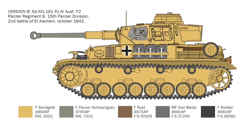 ITALERI 6593 1/35 Pz.Kpfw.IV F1/F2/G With Afrika Korps Infantry ALMAN ASKERLERİ VE TANK MAKETİ SETİ