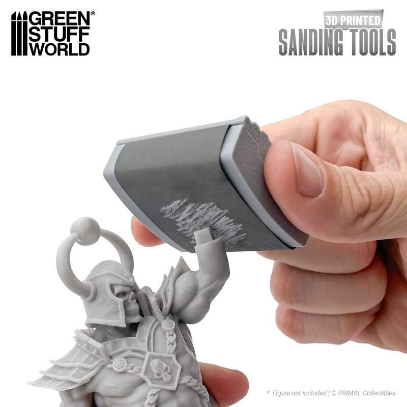 GREEN STUFF WORLD 14195 Hand Sandpaper Holder Flat - DÜZ ZIMPARA KAĞIDI TUTUCU