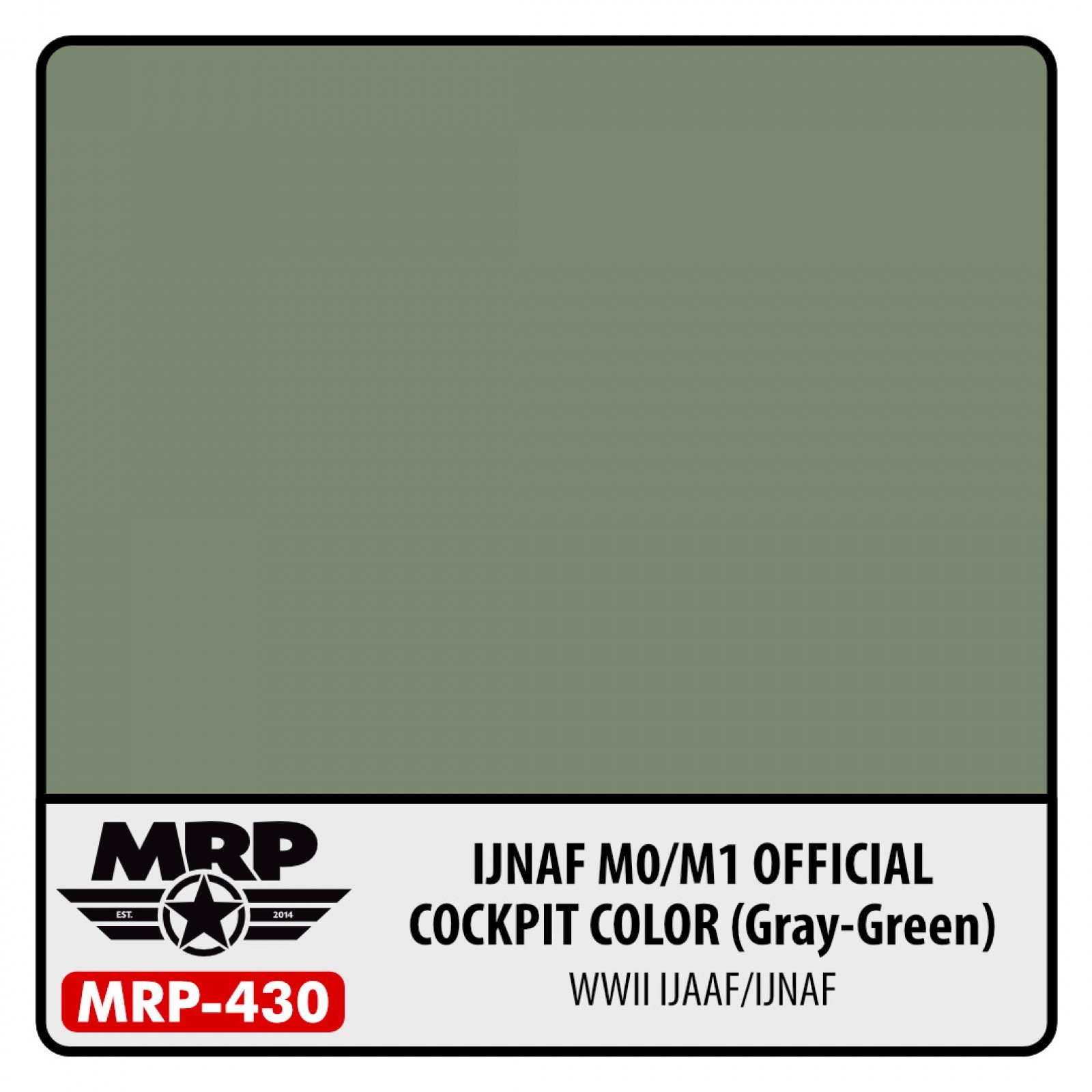 MR PAINT 430 IJNAF M0/M1 Official Cockpit Color (Gray Green) 30ml LAKER MAKET BOYASI