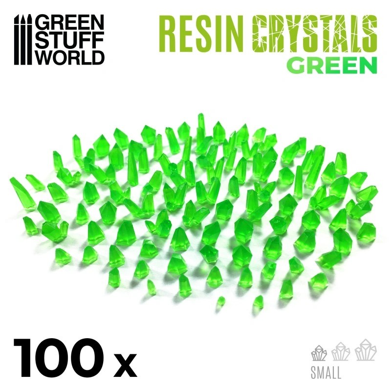 GREEN STUFF WORLD 1283 GREEN Resin Crystals - Small -KÜÇÜK BOY REÇİNE YEŞİL KRİSTALLER