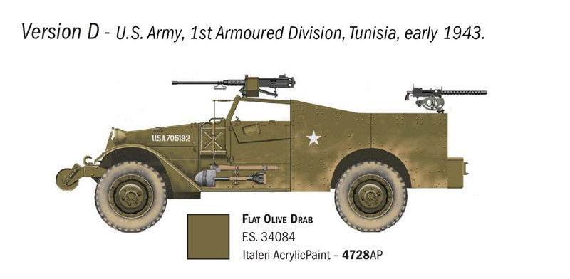 ITALERI 7063 1/72 M3A1 Scout Car ASKERİ KARA ARACI MAKETİ