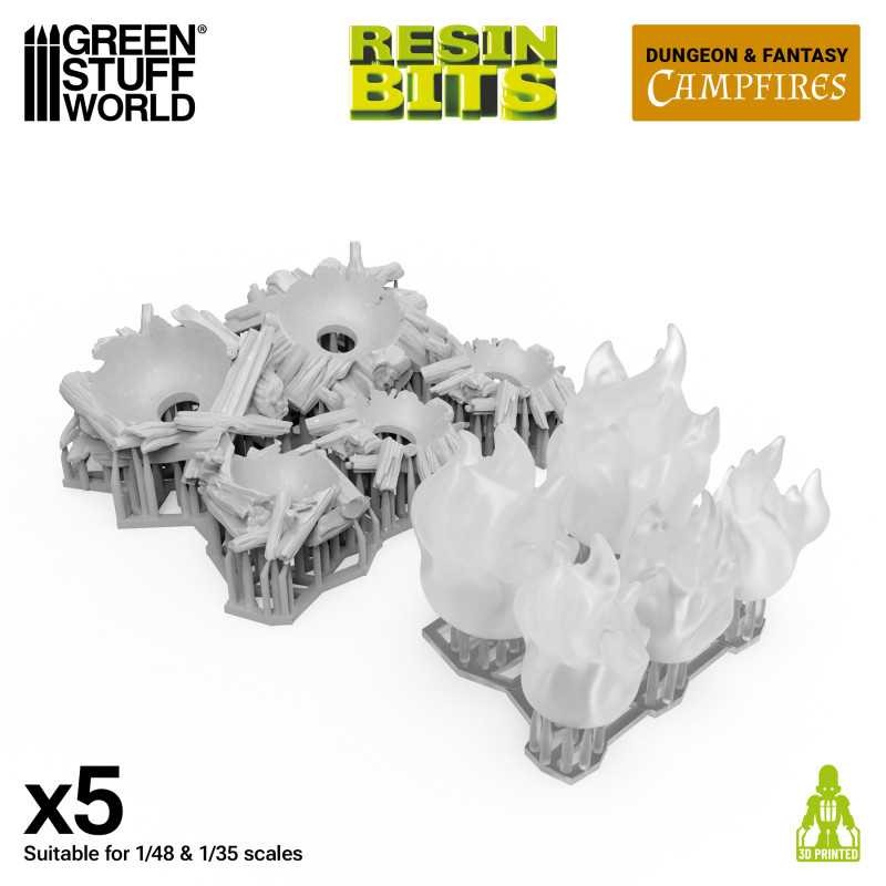 GREEN STUFF WORLD 12725 3D printed set - Campfires for 3mm LEDs KAMP ATEŞLERİ