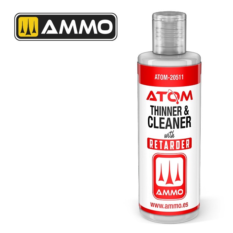 AMMO MIG 20511 ATOM Thinner and Cleaner with Retarder 60mL - ATOM Geçiktiricili Akrilik Boya Seyreltici Tiner ve Temizlik Solüsyonu