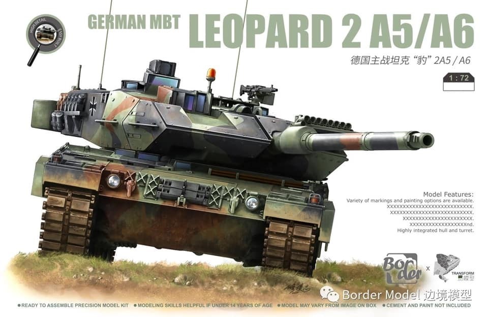 BORDER MODEL 7201 1/72 LEOPARD 2 A6 MODERN ALMAN TANKI MAKETİ