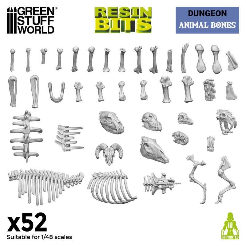 GREEN STUFF WORLD 12242 3D printed set - Animal Bones HAYVAN KEMİKLERİ