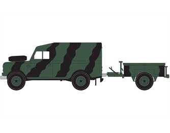 Airfix 02324 1/76 LWB Land Rover (Hard Top) & Trailer ASKERİ KARA ARACI MAKETİ