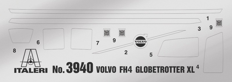 ITALERI 3940 1/24 VOLVO FH4 GLOBETROTTER XL KAMYON MAKETİ