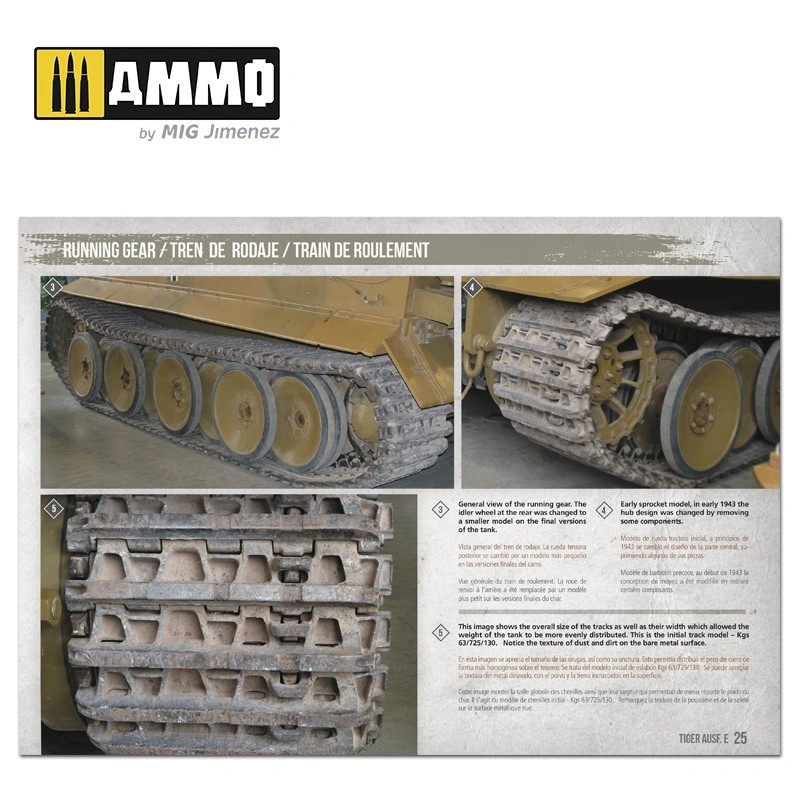 AMMO MIG 6024 Tiger Ausf.E – VISUAL MODELERS GUIDE (MULTILINGUAL) KAPLAN 1 TANKI REFERANS FOTOĞRAFLAR DERGİSİ