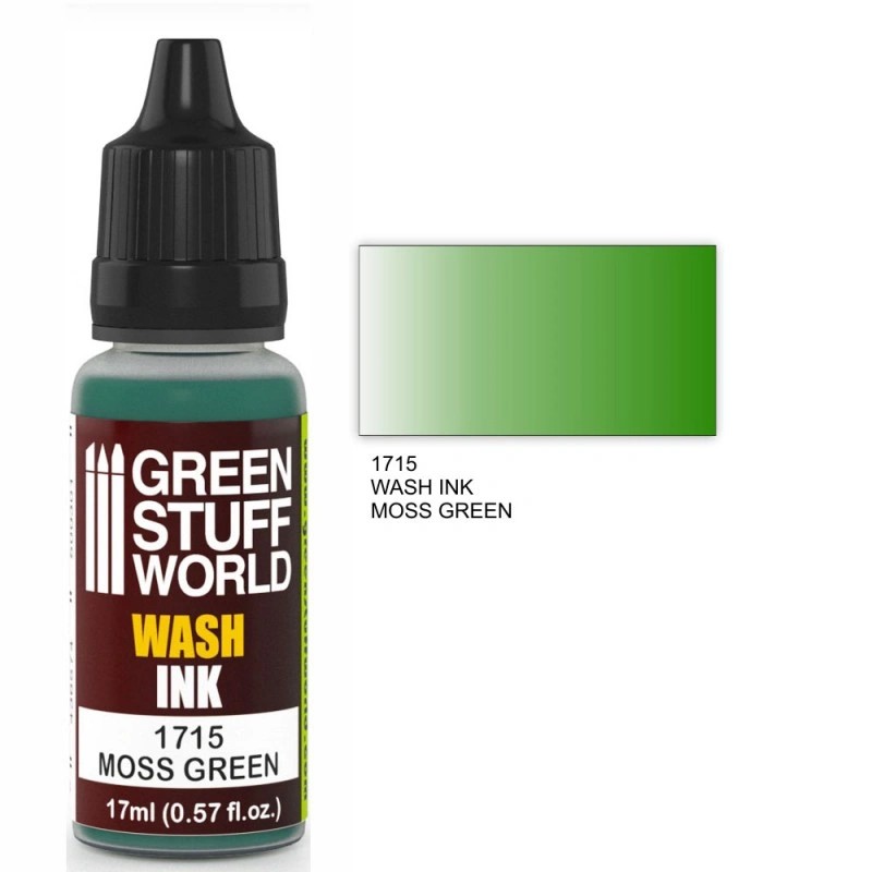 GREEN STUFF WORLD 1715 Wash Ink MOSS GREEN -YIKAMA EFEKTİ BOYASI