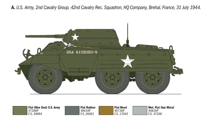 ITALERI 6364 1/35 M8 Greyhound ASKERİ KARA ARACI MAKETİ