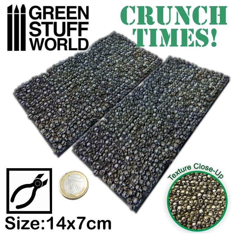 GREEN STUFF WORLD 1667 Crunch Times! - Stacked Skulls Plates - KURU KAFA DUVARI