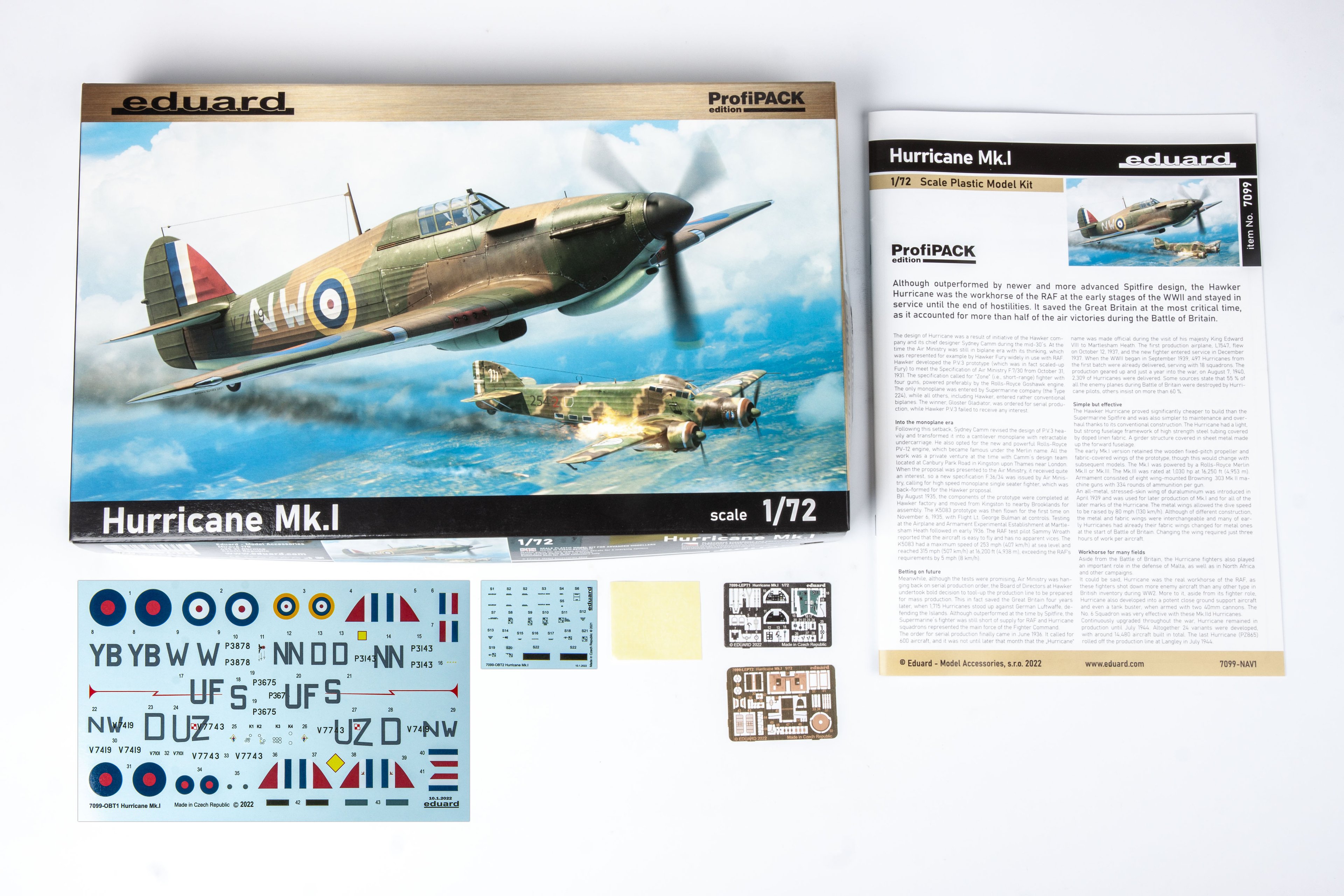 EDUARD 7099 1/72 Hurricane Mk. I SAVAŞ UÇAĞI MAKETİ