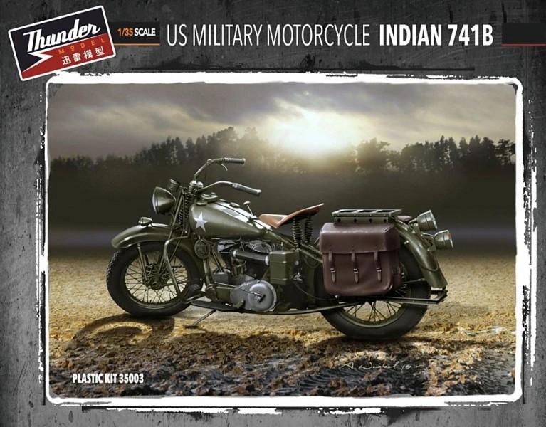 Thunder Model 35003 1/35 Maket US Military Motorcycle Indian 741B MOTOSİKLET MAKETİ