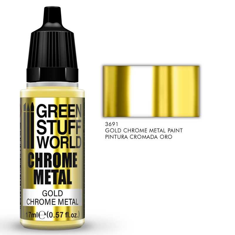 GREEN STUFF WOLRD 3691 GOLD Chrome Paint - ALTIN KROM MAKET BOYASI 17ml