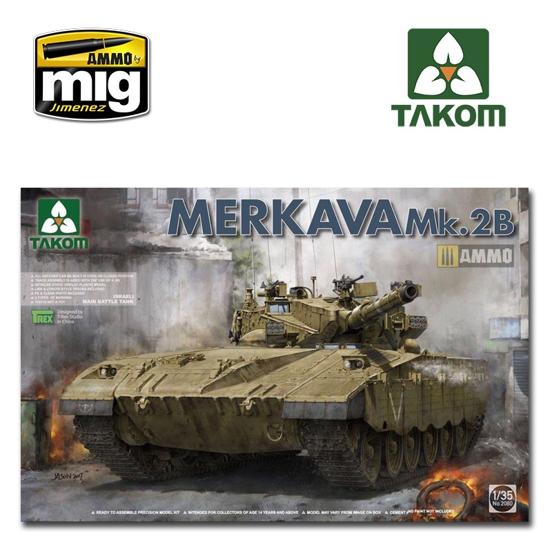TAKOM 2080 1/35 Israeli main battle tank Merkava mk.2b TANK MAKETİ