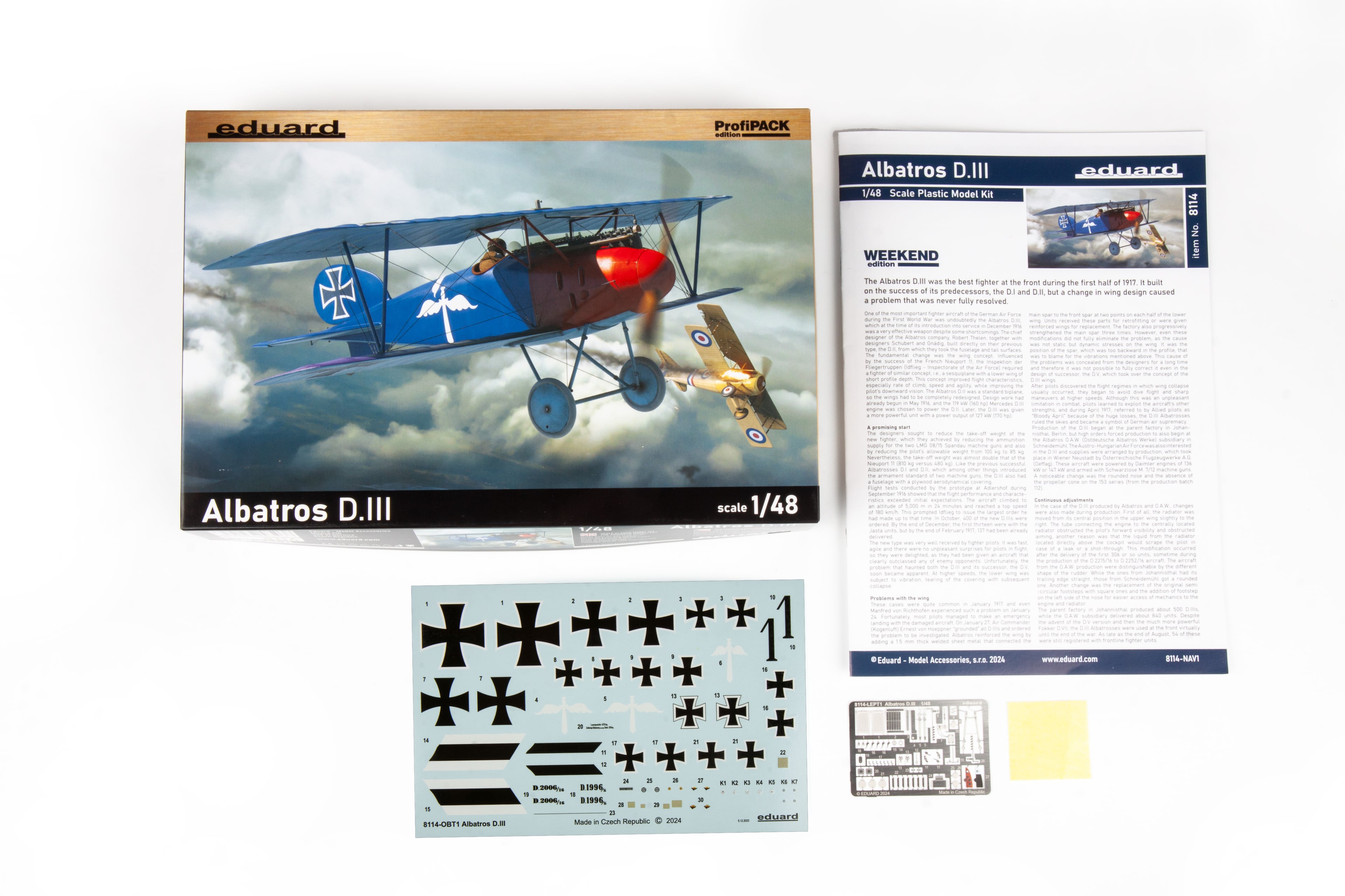 EDUARD 8114 1/48 Albatros D. III SAVAŞ UÇAĞI MAKETİ