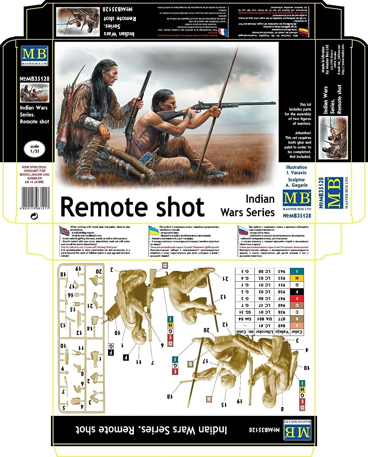 MASTER BOX 1/35 35128 "Indian Wars Series. Remote shot"