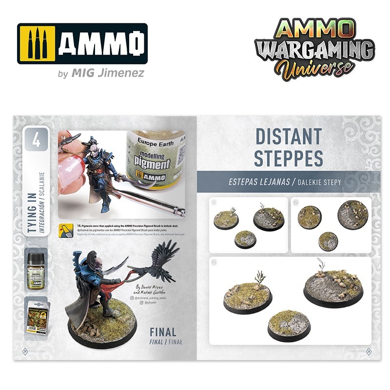 AMMO MIG 6921 WARGAMING UNIVERSE Book 02 Distant Steppes - UZAK STEPLER ZEMİN YAPIM TEKNİKLERİ KİTABI