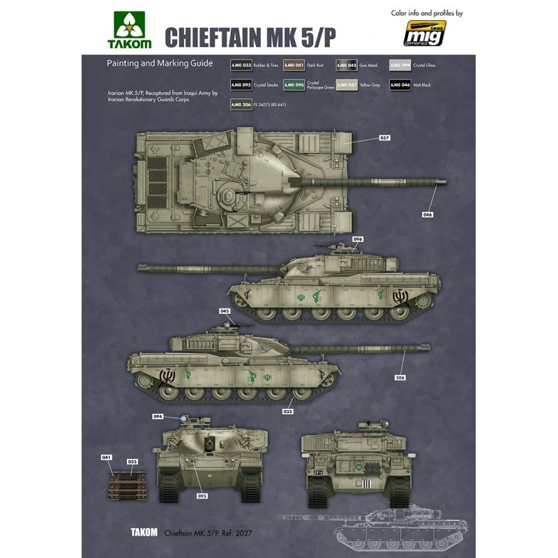 TAKOM 2027 1/35 British Main Battle Tank Chieftain Mk.5/P (2 in 1) MODERN TANK MAKETİ
