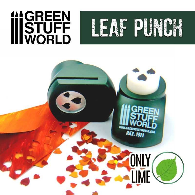 GREEN STUFF WORLD 1311 Miniature Leaf Punch DARK GREEN - IHLAMUR YAPRAK ZIMBASI