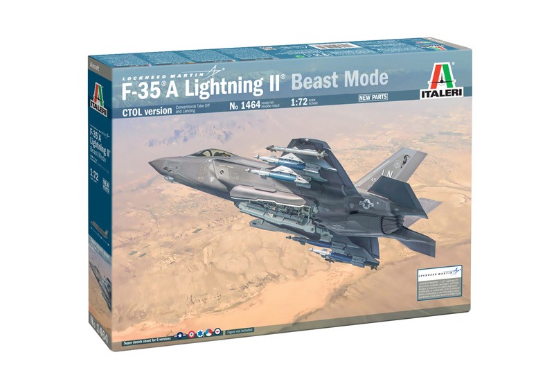 ITALERI 1464 1/72 F-35A LIGHTNING II CTOL version (Beast Mode) SAVAŞ UÇAĞI MAKETİ