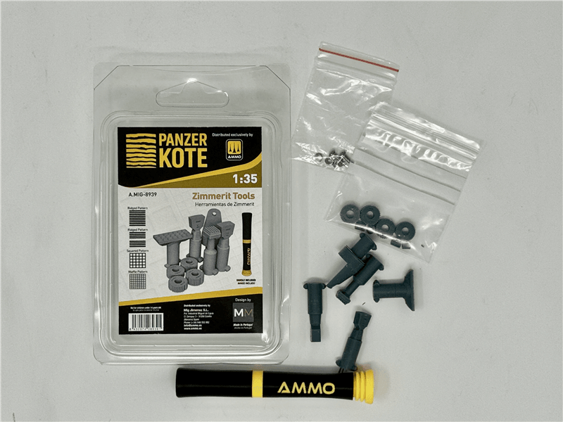 AMMO MIG 8939 Panzer Kote Zimmerit Tools (1/35) -ZİMMERİT MACUNU UYGULAMA ALETİ