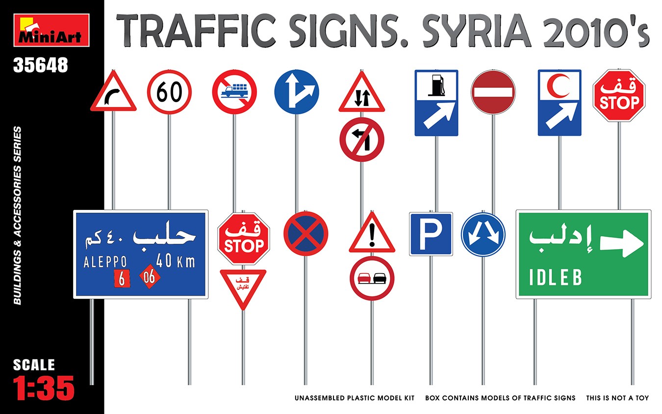 MINIART 35648 1/35 Trafik İşaretleri. Suriye 2010