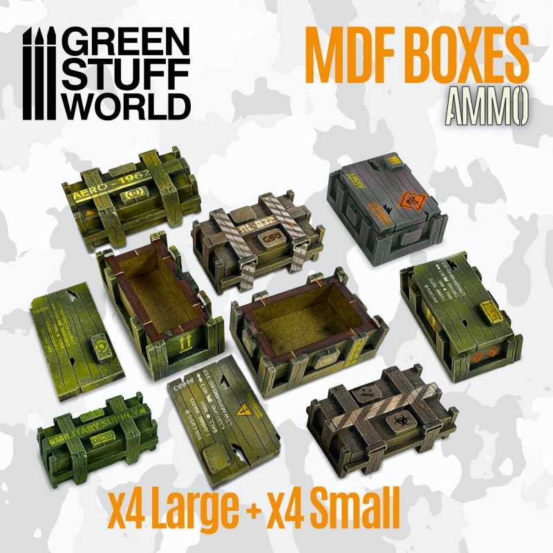 GREEN STUFF WORLD 11654 Rectangular wooden MDF boxes - DİKDÖRTGEN MDF TAHTA KUTULAR 8 ADET