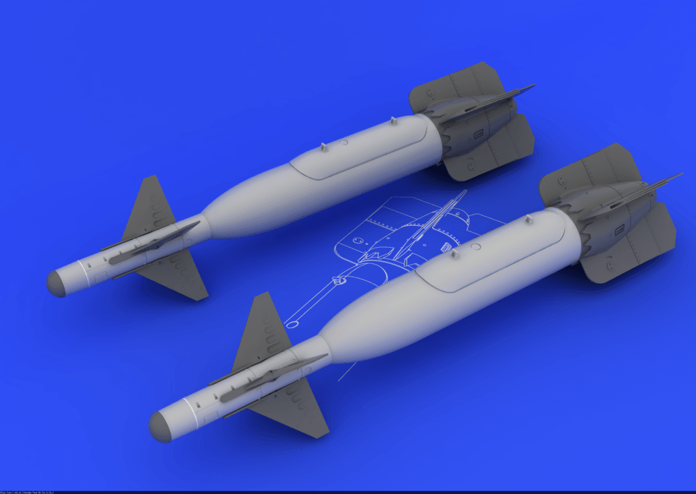 EDUARD 648095 1/48 GBU-24 Bomb HAVADAN KARAYA LAZER GÜDÜMLÜ BOMBA