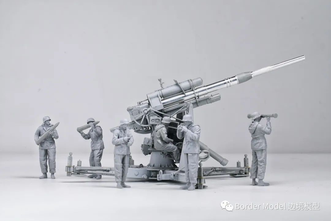 BORDER MODEL 013 1/35 Flak 36 88Gun Metal Box with Metal Gun İKİNCİ DÜNYA SAVAŞI ALMAN TANK AVCISI/ UÇAK SAVAR TOPU MAKETİ